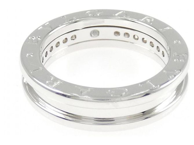 Bulgari Anello Bvlgari B.zero1 in Oro Bianco 18K e Diamanti - vista 3