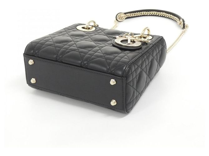 Borsa Christian Dior Lady Mini Nero - vista 3