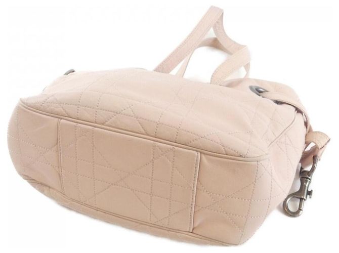 Borsa a mano in pelle rosa Christian Dior - vista 2