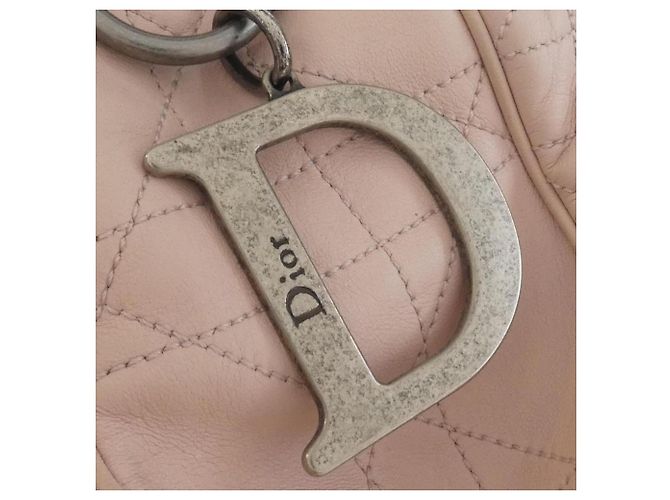 Borsa a mano in pelle rosa Christian Dior - vista 5