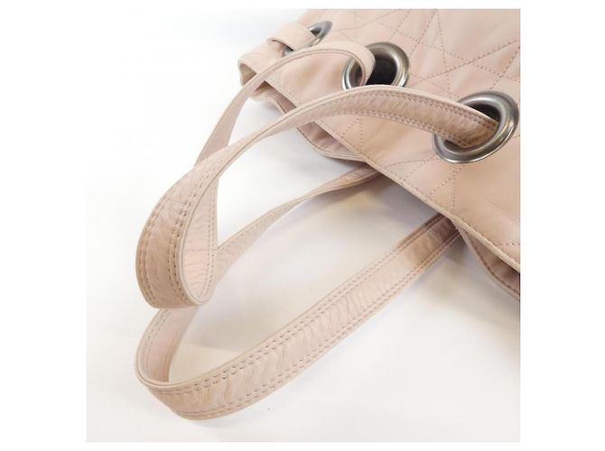 Borsa a mano in pelle rosa Christian Dior - vista 6