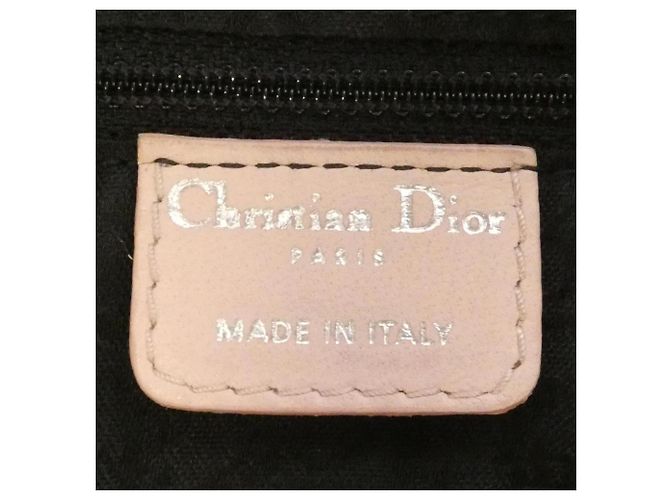 Borsa a mano in pelle rosa Christian Dior - vista 9