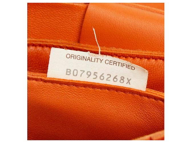 Borsa a tracolla Bottega Veneta Maxi Intrecciato Cassette Arancione - vista 10