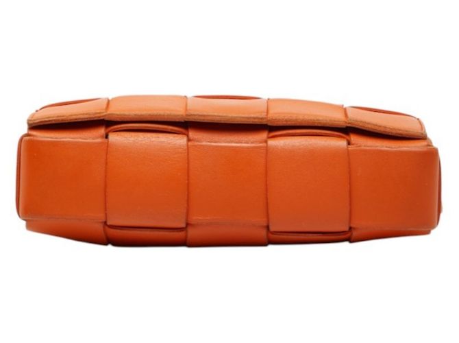 Borsa a tracolla Bottega Veneta Maxi Intrecciato Cassette Arancione - vista 3