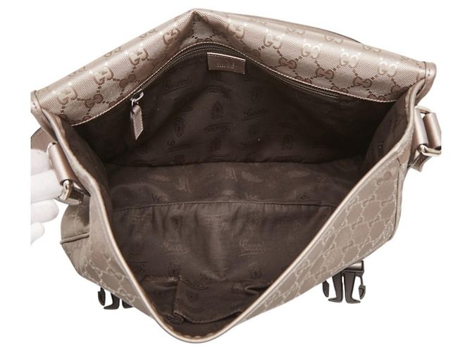 Borsa a Tracolla Gucci GG Imprime Marrone - vista 8