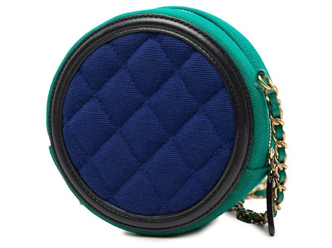 Borsa a tracolla e spalla con catena Chanel Coco Mark Matelassé CC Filigree Nero Arancione - vista 2