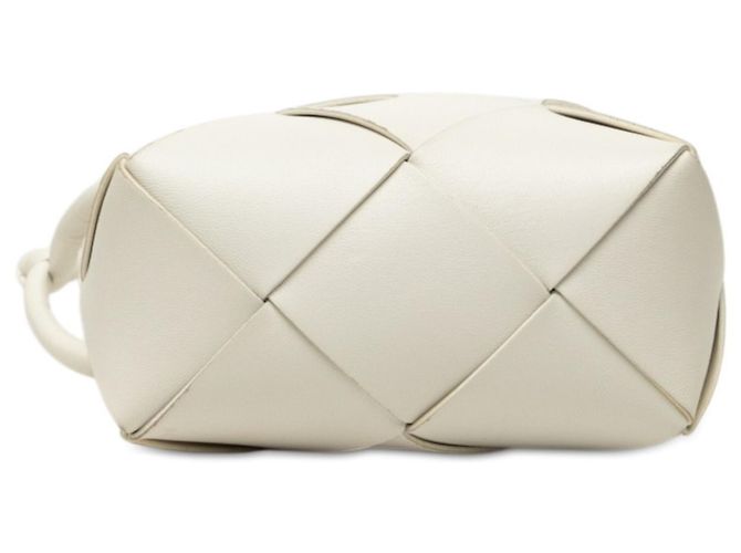 Borsa a tracolla in pelle bianca Bottega Veneta Bianco - vista 3