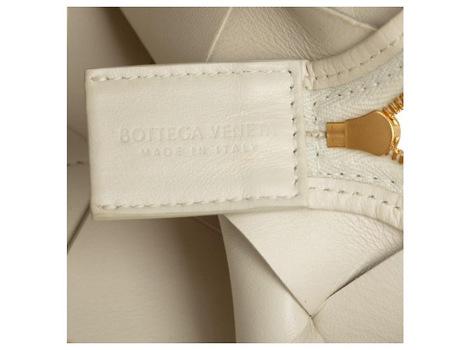 Borsa a tracolla in pelle bianca Bottega Veneta Bianco - vista 5