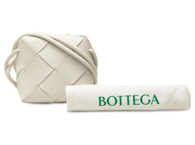 Borsa a tracolla in pelle bianca Bottega Veneta Bianco - vista 6