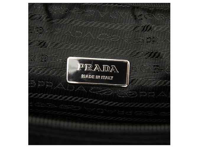 Sac business Prada avec plaque logo triangle Noir - vue 6