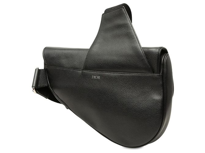 Borsa Saddle Christian Dior in pelle nera Nero - vista 2
