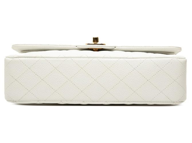 Borsa a tracolla Chanel Coco Mark Double Flap Matelassé Bianco - vista 3