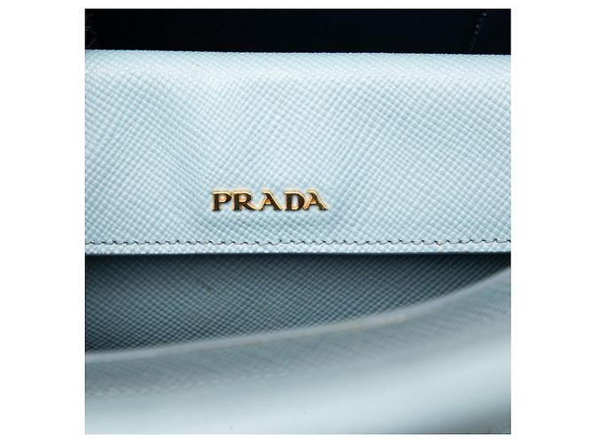 Borsa Prada in pelle Saffiano azzurro Blu chiaro - vista 5