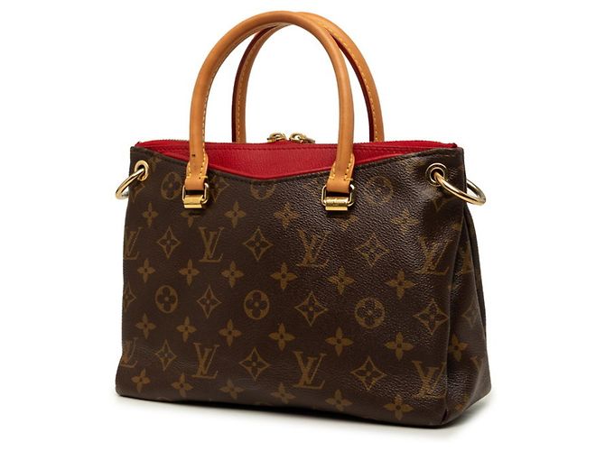 Borsa Louis Vuitton Monogram Pallas BB Marrone Rosso Fuschia - vista 2