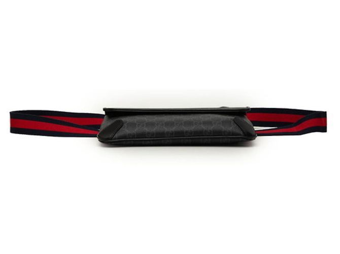 Borsa a vita Gucci GG Supreme Marrone Nero - vista 3