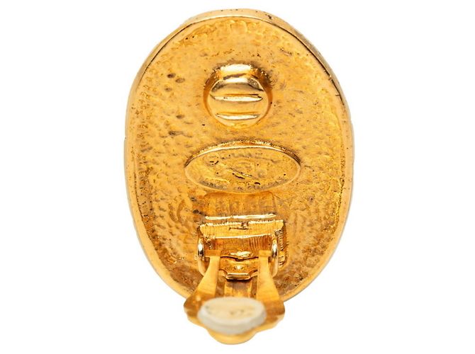 Orecchini a clip Chanel Vintage Coco Mark D'oro - vista 3