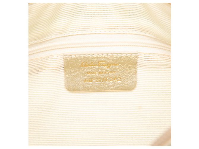 Borsa Salvatore Ferragamo Gancini One-Shoulder D'oro Crudo - Ansicht 5