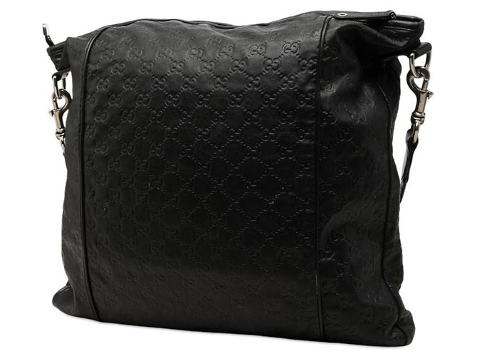 Borsa a tracolla Gucci Guccissima in pelle nera Nero - vista 2