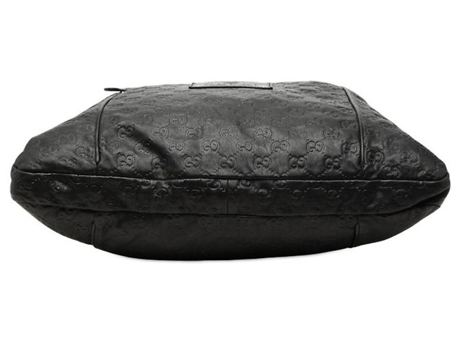 Borsa a tracolla Gucci Guccissima in pelle nera Nero - vista 3