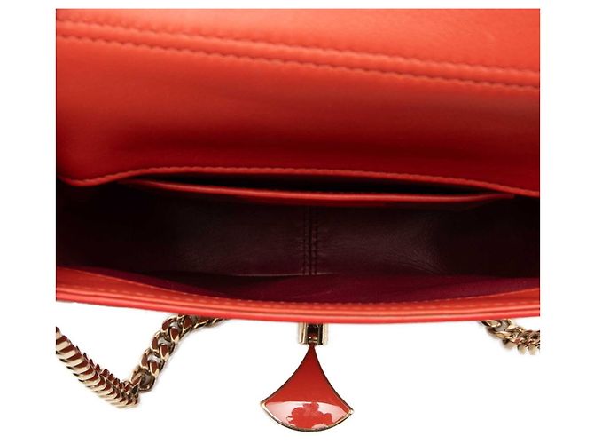 Bulgari Borsa a tracolla con catena Bvlgari Diva's Dream Arancione - vista 5