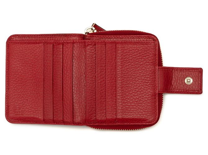 Cartera bi-fold Gucci GG Canvas Roja Beige - vista 4
