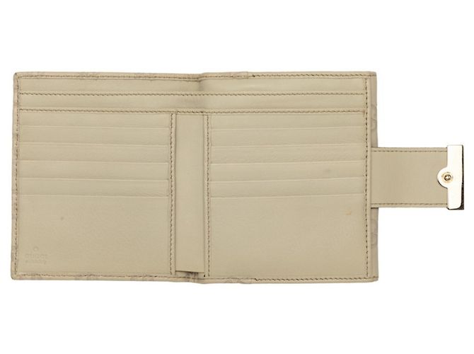 Cartera bi-fold Gucci Guccissima en cuero Ivory White Blanco Crudo - vista 4