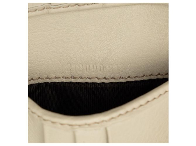 Cartera bi-fold Gucci Guccissima en cuero Ivory White Blanco Crudo - vista 7