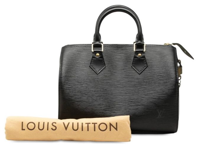 Borsa Louis Vuitton Epi Speedy 25 Nero - vista 7