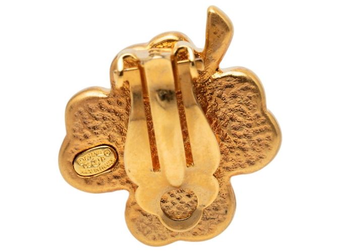 Chanel Coco Mark Clip-Ohrringe mit Kleemotiv Pink Golden - Ansicht 3