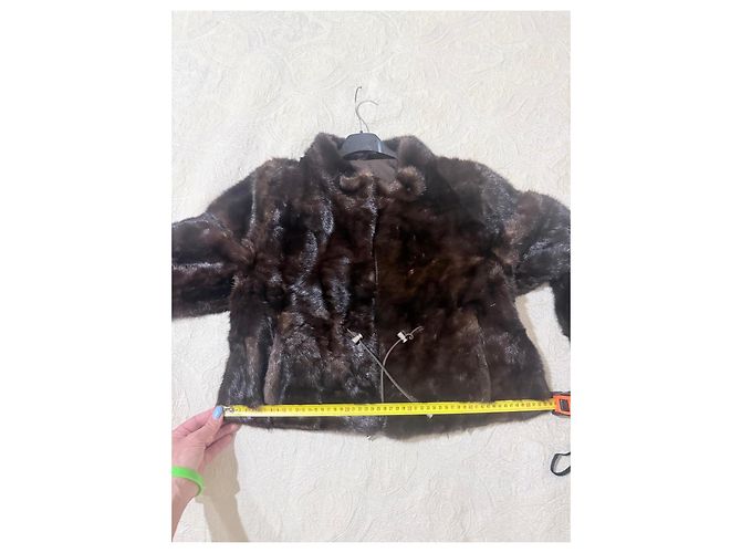 Autre Marque Braune Nerzpelzjacke kurz - Ansicht 12