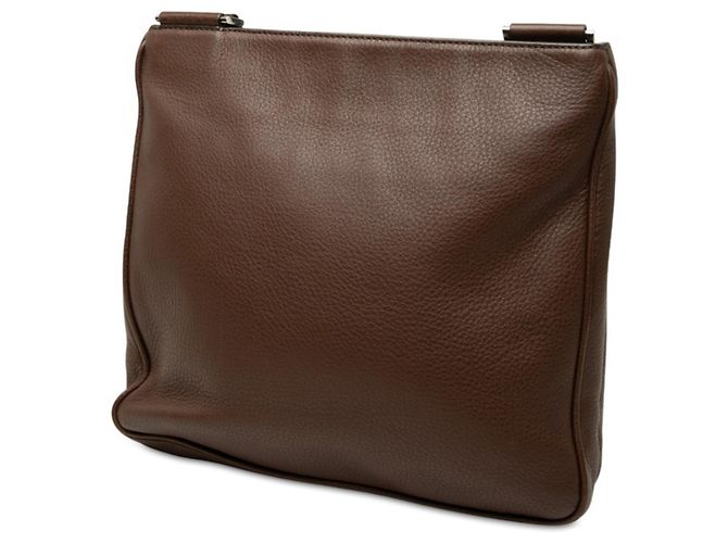Borsa a tracolla Prada con placca logo triangolare Marrone - vista 2