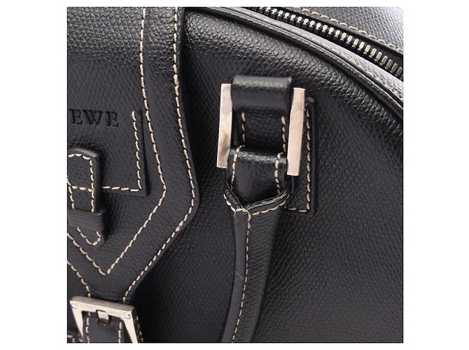 Borsa Loewe Senda in pelle nera Nero - vista 8
