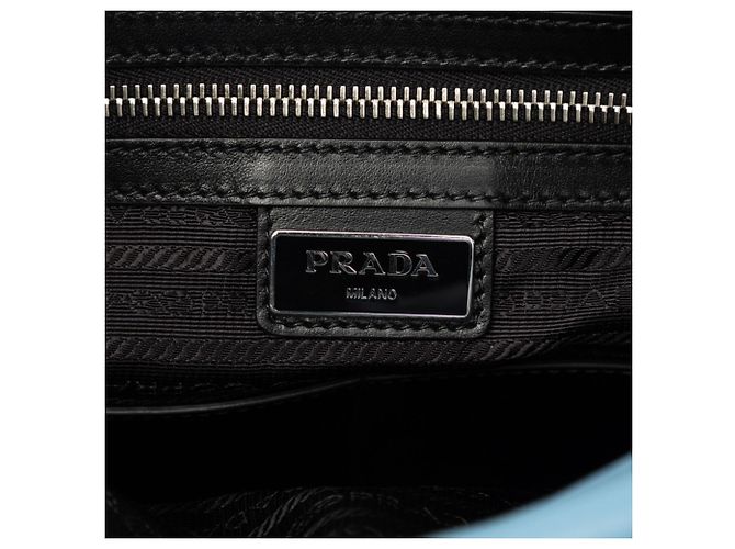 Borsa a tracolla Prada con placca logo triangolare Blu chiaro - vista 6