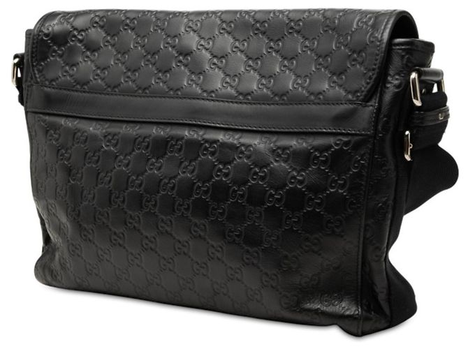Borsa a tracolla Gucci Guccissima in pelle nera Nero - vista 2