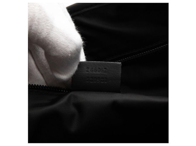 Borsa a tracolla Gucci Guccissima in pelle nera Nero - vista 5