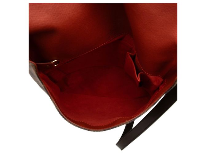 Borsa a tracolla Louis Vuitton Damier Musette Marrone - vista 4