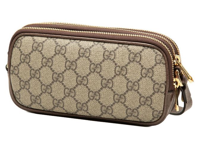 Borsa a tracolla Gucci GG Supreme Ophidia Marrone Beige - vista 2