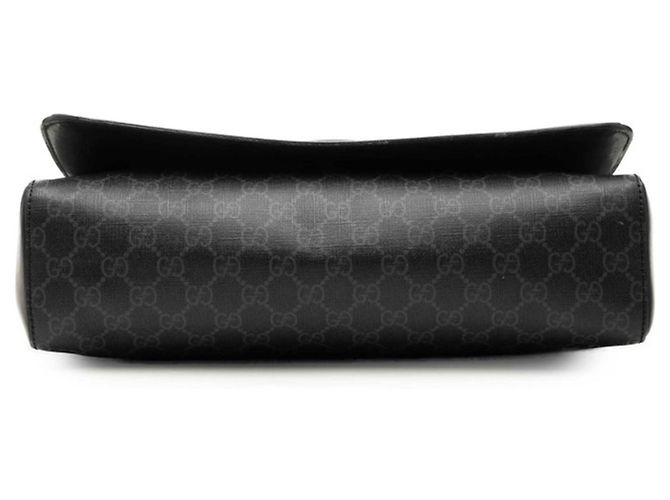 Borsa a tracolla Gucci GG Supreme Courier Marrone Nero - vista 3
