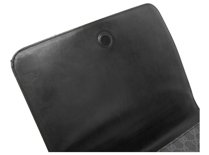 Borsa a tracolla Gucci GG Supreme Courier Marrone Nero - vista 4