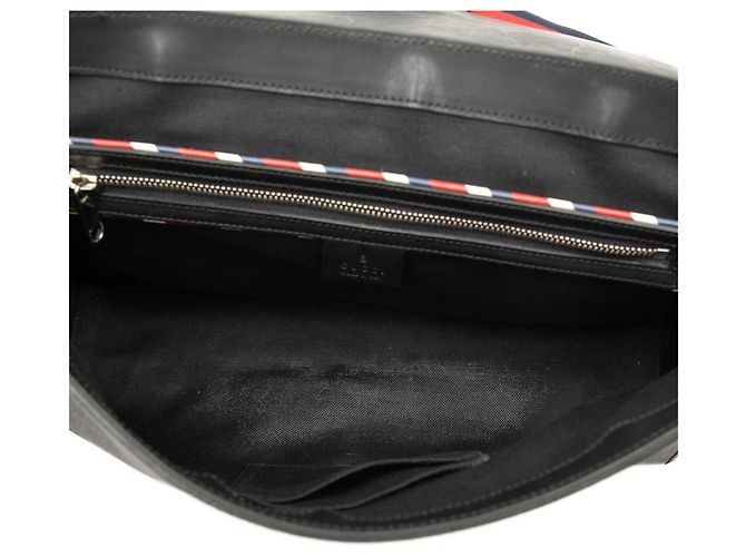 Borsa a tracolla Gucci GG Supreme Courier Marrone Nero - vista 5