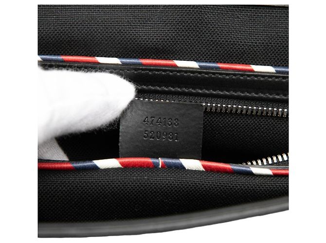 Borsa a tracolla Gucci GG Supreme Courier Marrone Nero - vista 7