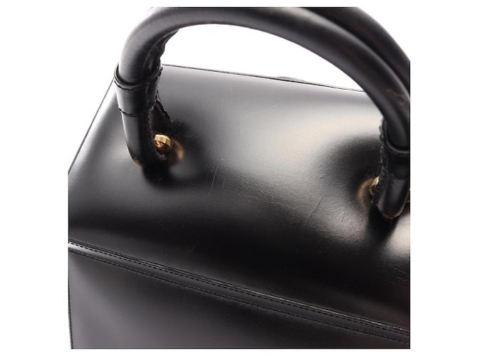 Sac à main Loewe Anagram en cuir noir - vue 12