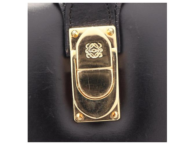 Sac à main Loewe Anagram en cuir noir - vue 17