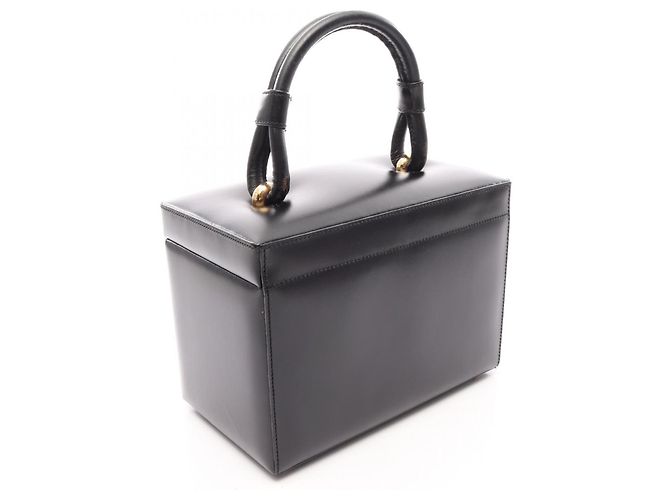 Sac à main Loewe Anagram en cuir noir - vue 2