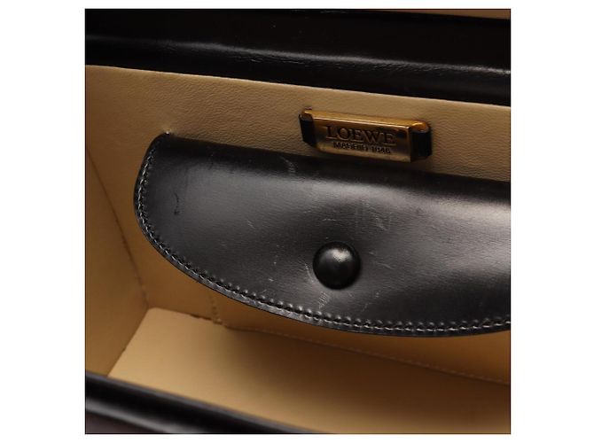Sac à main Loewe Anagram en cuir noir - vue 5