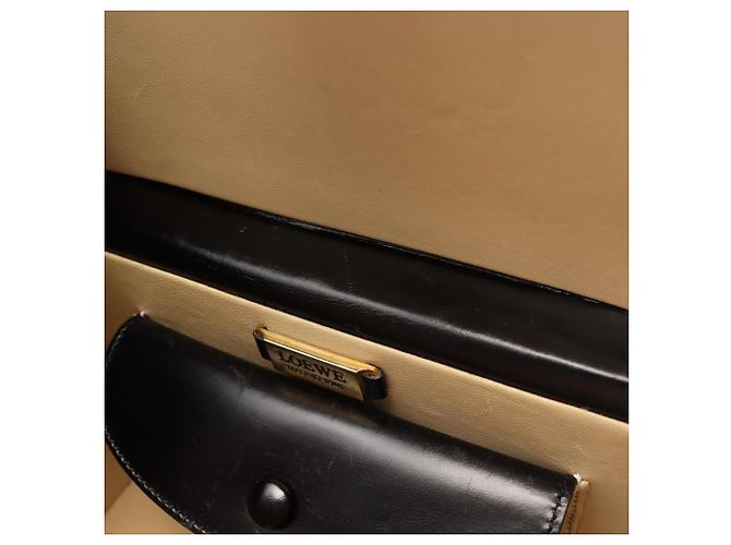 Sac à main Loewe Anagram en cuir noir - vue 8