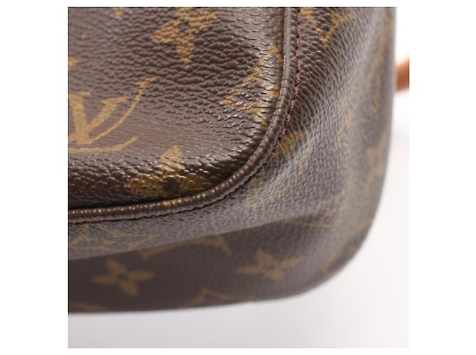 Borsa a tracolla Louis Vuitton Looping MM Monogram Marrone - vista 8