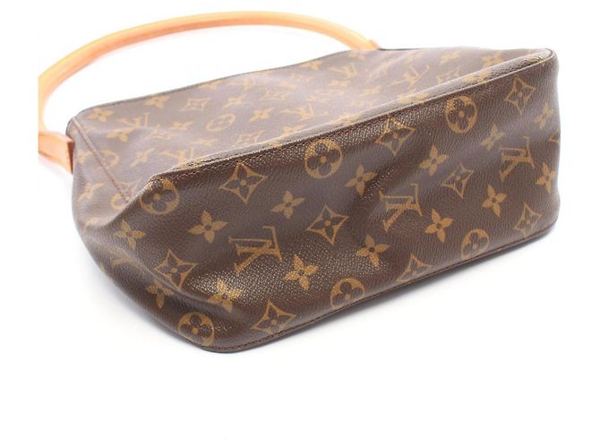 Borsa a tracolla Louis Vuitton Looping MM Monogram Marrone - vista 9