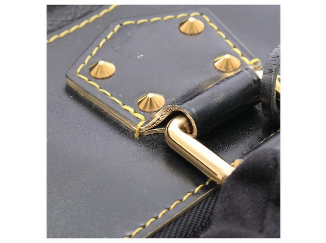 Borsa Louis Vuitton Lockit GM Suhali Noir Nero - vista 11