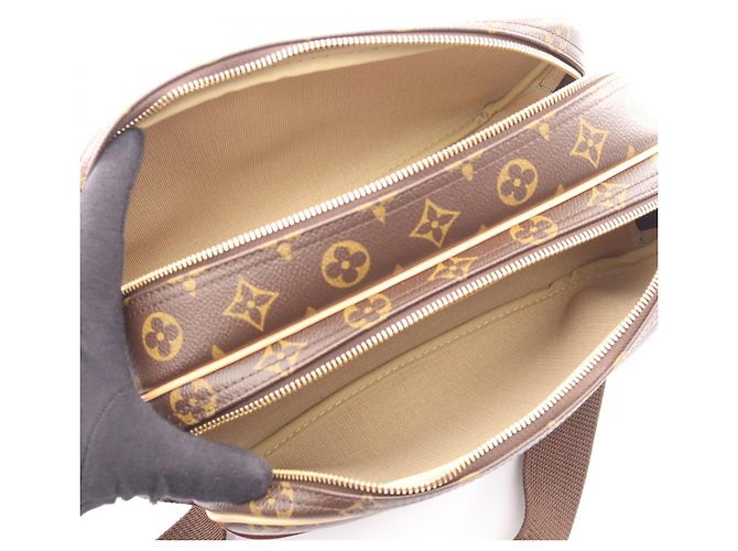 Borsa a tracolla Louis Vuitton Reporter PM Monogram Marrone - vista 3